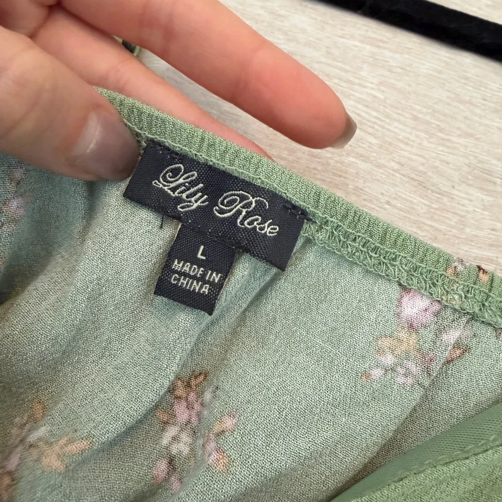 Lily Rose Mint Floral Mini Dress - Picture 4 of 6